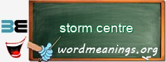 WordMeaning blackboard for storm centre